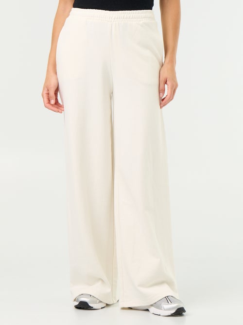 Pantalon jogging large en maille lourde - Kiabi