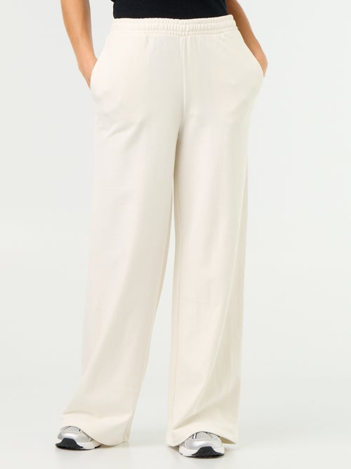 Pantalon jogging large en maille lourde - Kiabi