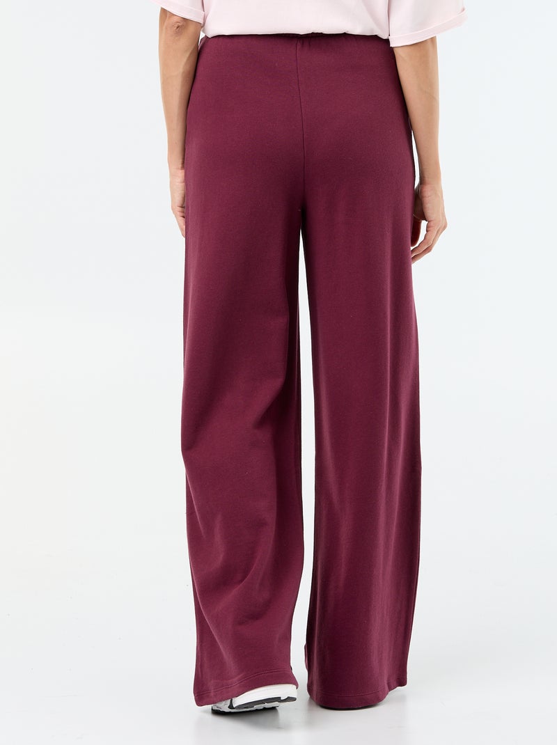Pantalon jogging large en maille lourde Rose - Kiabi