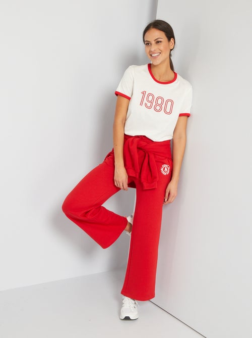 Pantalon jogging large en molleton - Kiabi