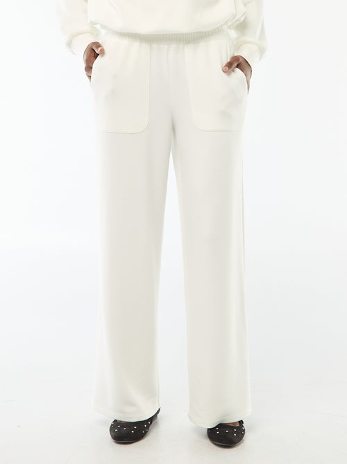 Pantalon jogging large maille douce - Kiabi