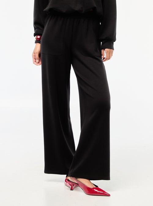 Pantalon jogging large maille douce - Kiabi