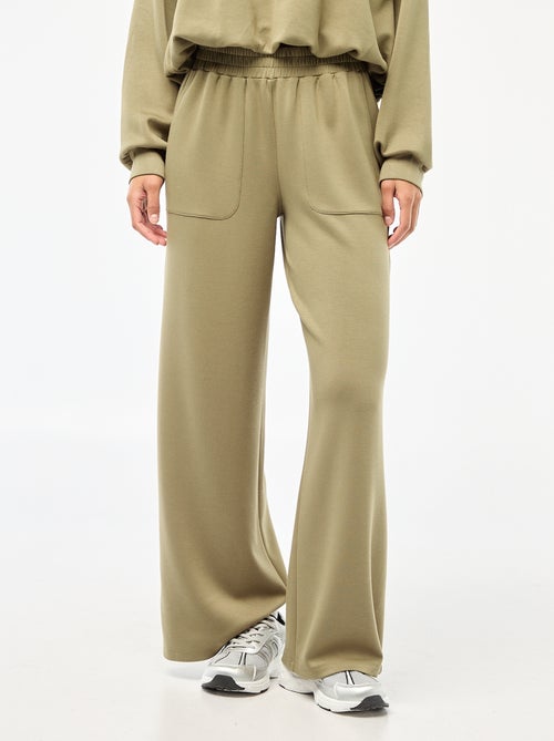 Pantalon jogging large maille douce - Kiabi