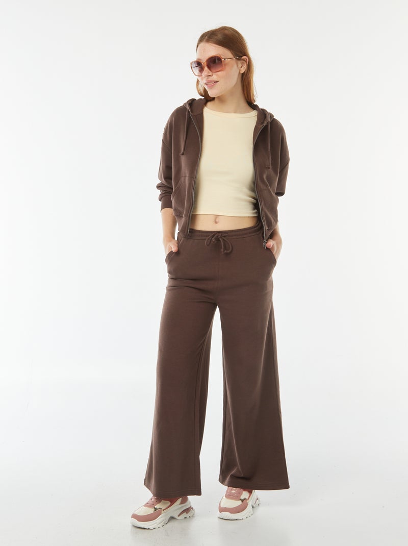 Pantalon jogging large Marron - Kiabi