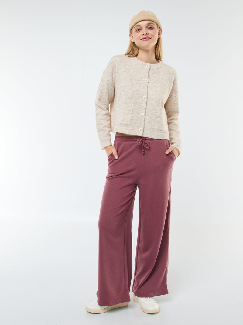 Pantalon jogging large Vieux rose - Kiabi