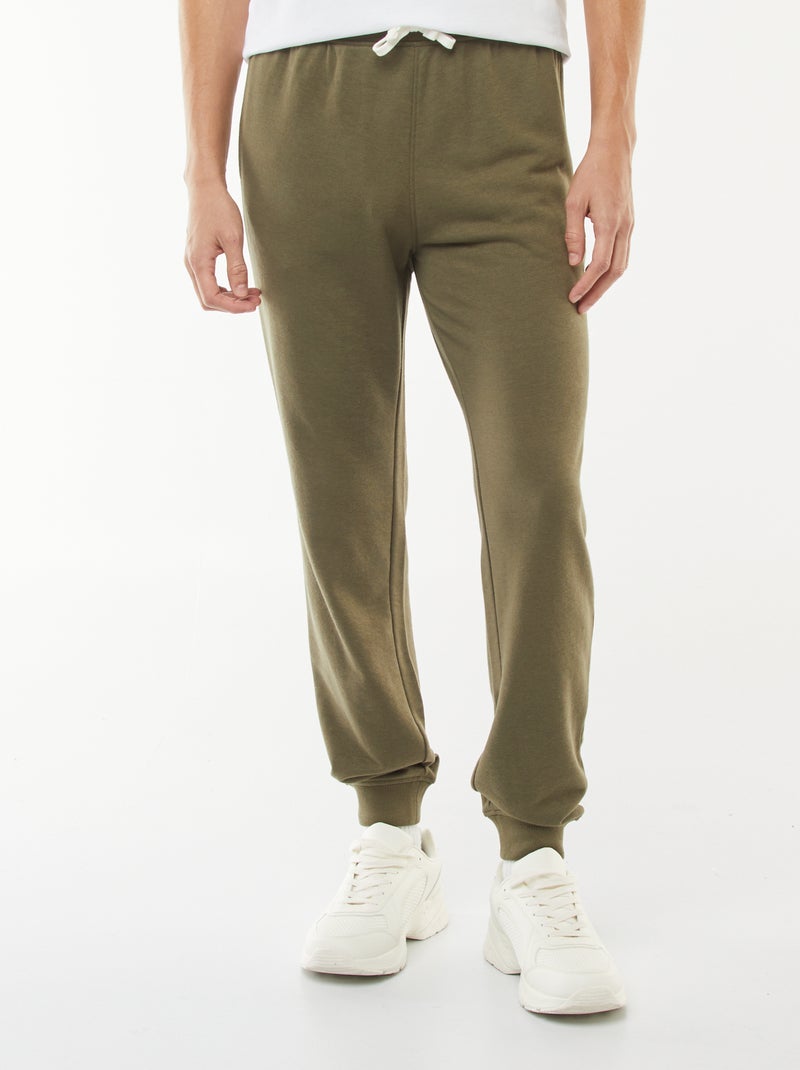Pantalon jogging léger uni Kaki - Kiabi