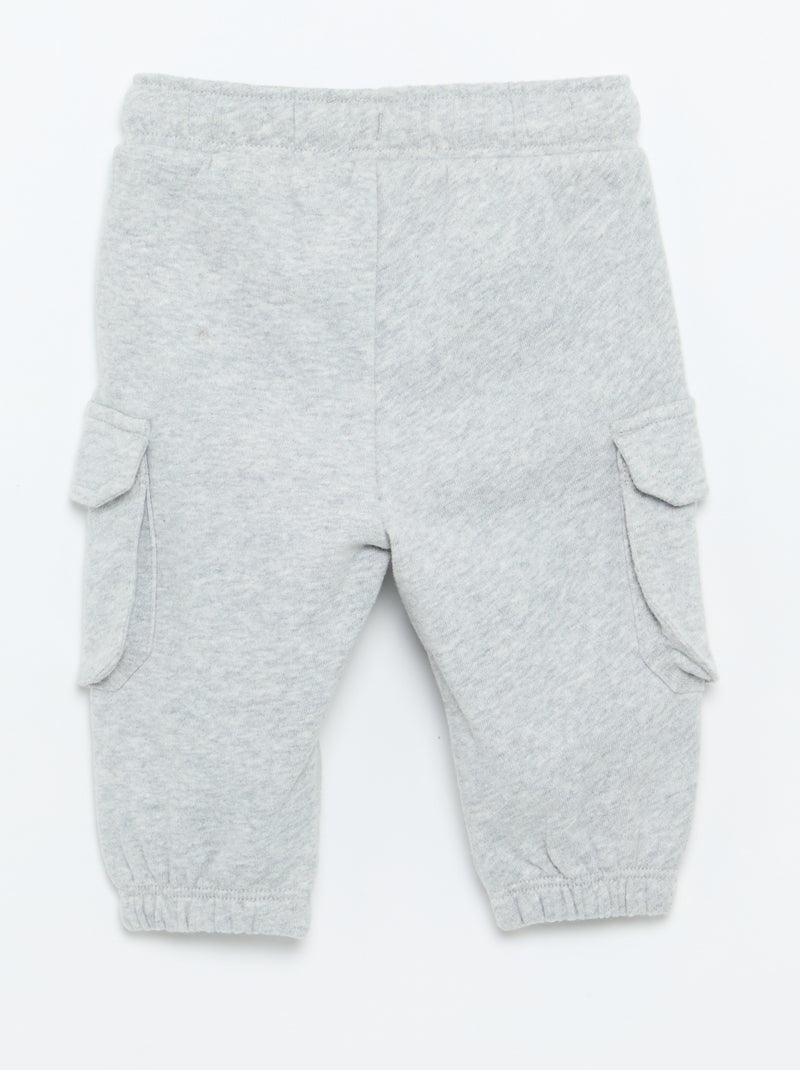 Pantalon jogging multipoches Gris - Kiabi