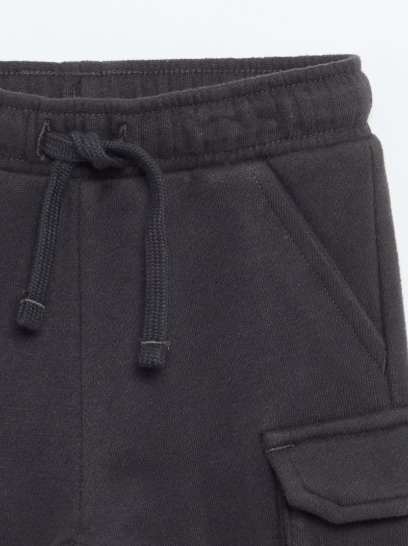 Pantalon jogging multipoches Noir - Kiabi
