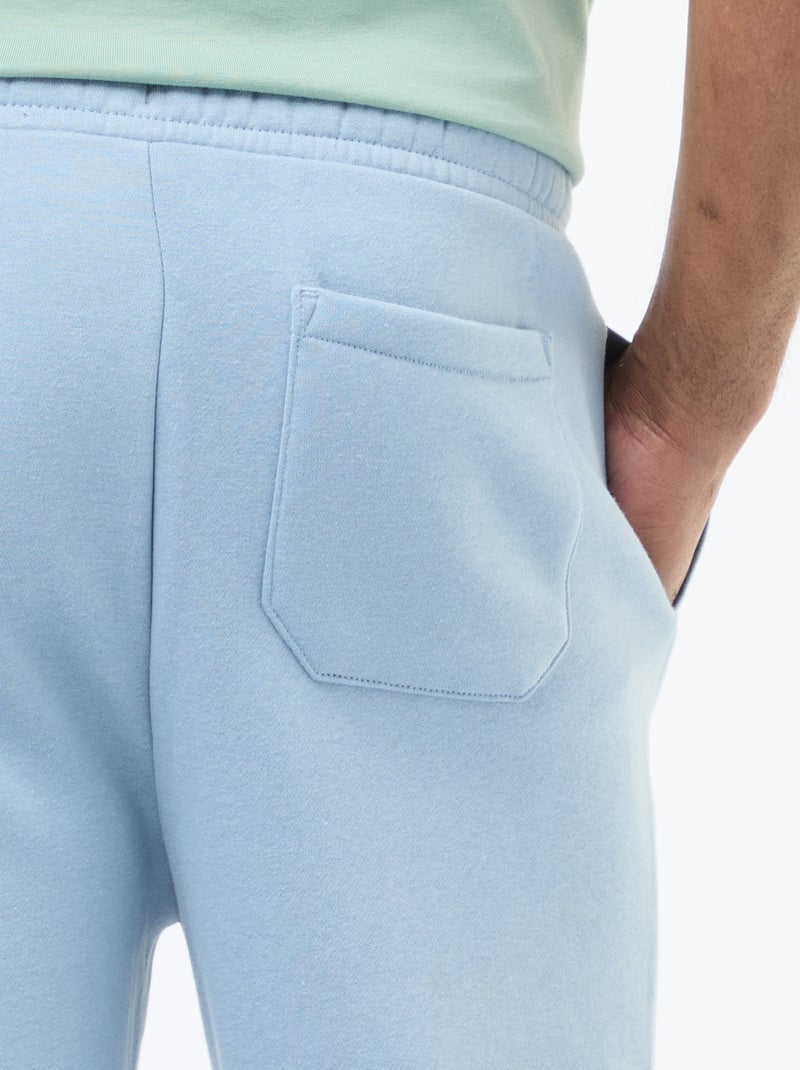 Pantalon jogging uni avec cordons de serrage à la taille Bleu - Kiabi