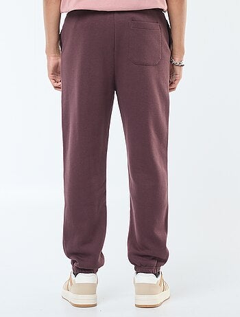 Pantalon jogging uni avec cordons de serrage à la taille