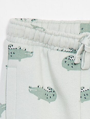 Pantalon jogging uni avec taille élastiquée