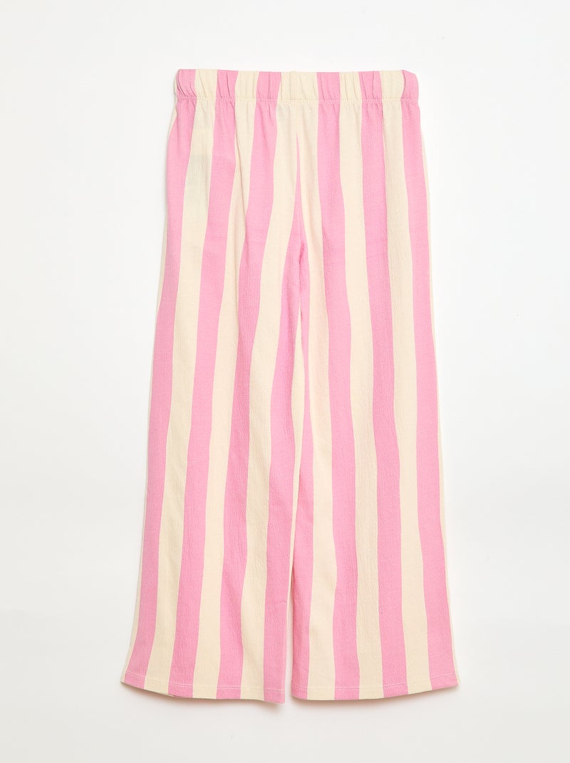 Pantalon large - Grafik Edition Rose - Kiabi