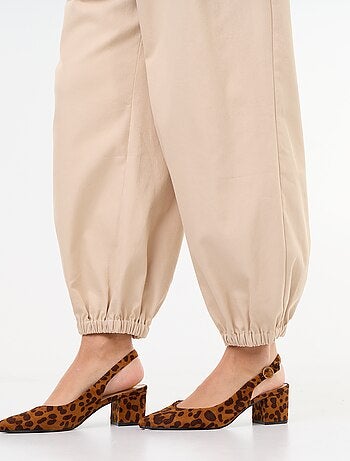 Pantalon large à base élastiquée