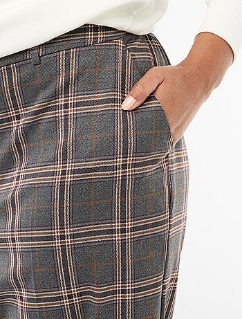 Pantalon large à carreaux