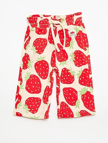 Pantalon large à motif