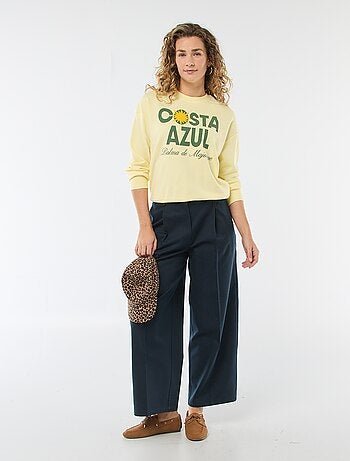 Pantalon large à pinces