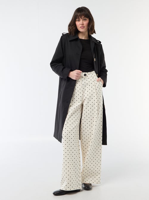 Pantalon large à pois - Kiabi