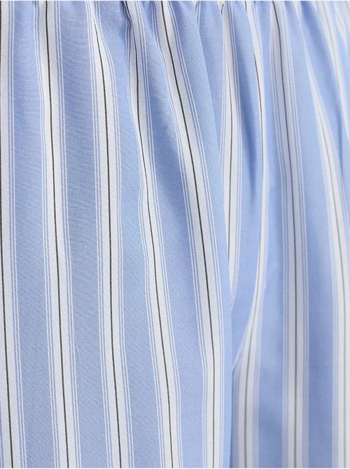 Pantalon large à rayures avec taille élastique hiccup - Kiabi Pantalon large à rayures avec taille élastique hiccup - Kiabi