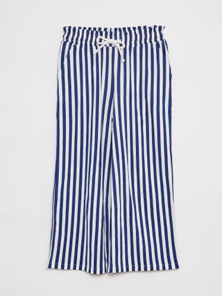 Pantalon large à rayures