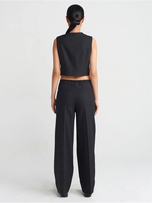 Pantalon large à rayures dilvin - Kiabi Pantalon large à rayures dilvin - Kiabi