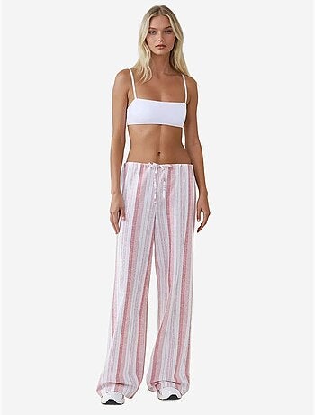 Pantalon large à rayures et coupe décontractée hiccup