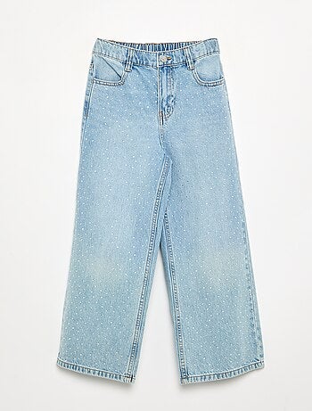 Pantalon large à strass