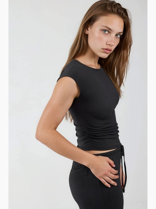 Pantalon large à taille coulissée busem - Kiabi Pantalon large à taille coulissée busem - Kiabi