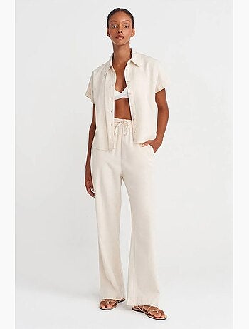 Pantalon large à taille coulissée dilvin
