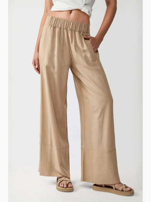Pantalon large à taille élastique hiccup - Kiabi