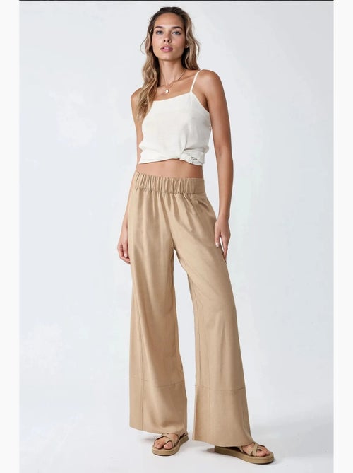 Pantalon large à taille élastique hiccup - Kiabi