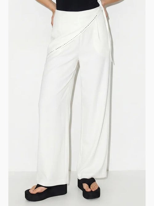 Pantalon large à taille élastique lucci - Kiabi Pantalon large à taille élastique lucci - Kiabi