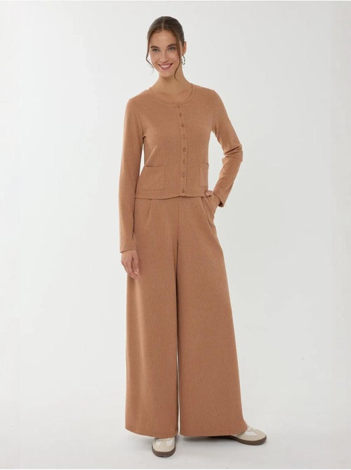 Pantalon large à taille élastique - Kiabi