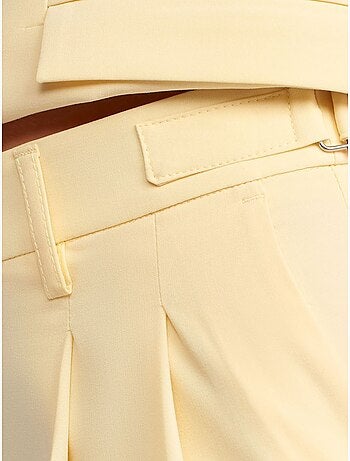 Pantalon large à taille haute avec plis dilvin
