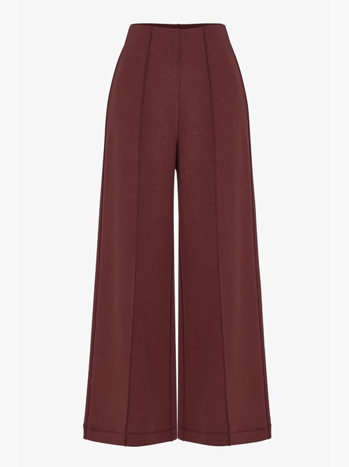 Pantalon large à taille haute côtelée penti - Kiabi