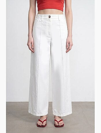 Pantalon large à taille haute dilvin