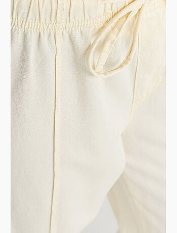 Pantalon large à taille haute et lien dilvin