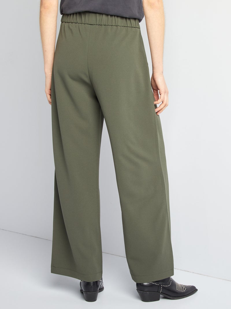 Pantalon large à taille haute 'JDY' Kaki - Kiabi