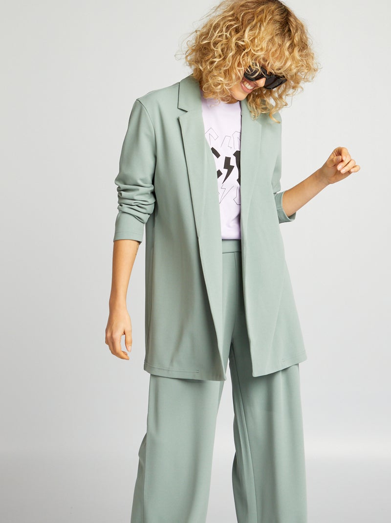 Pantalon large à taille haute 'JDY' Vert - Kiabi