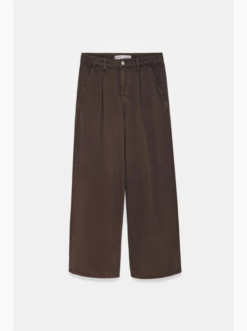 Pantalon large à taille mi-haute et plis dilvin - Kiabi Pantalon large à taille mi-haute et plis dilvin - Kiabi