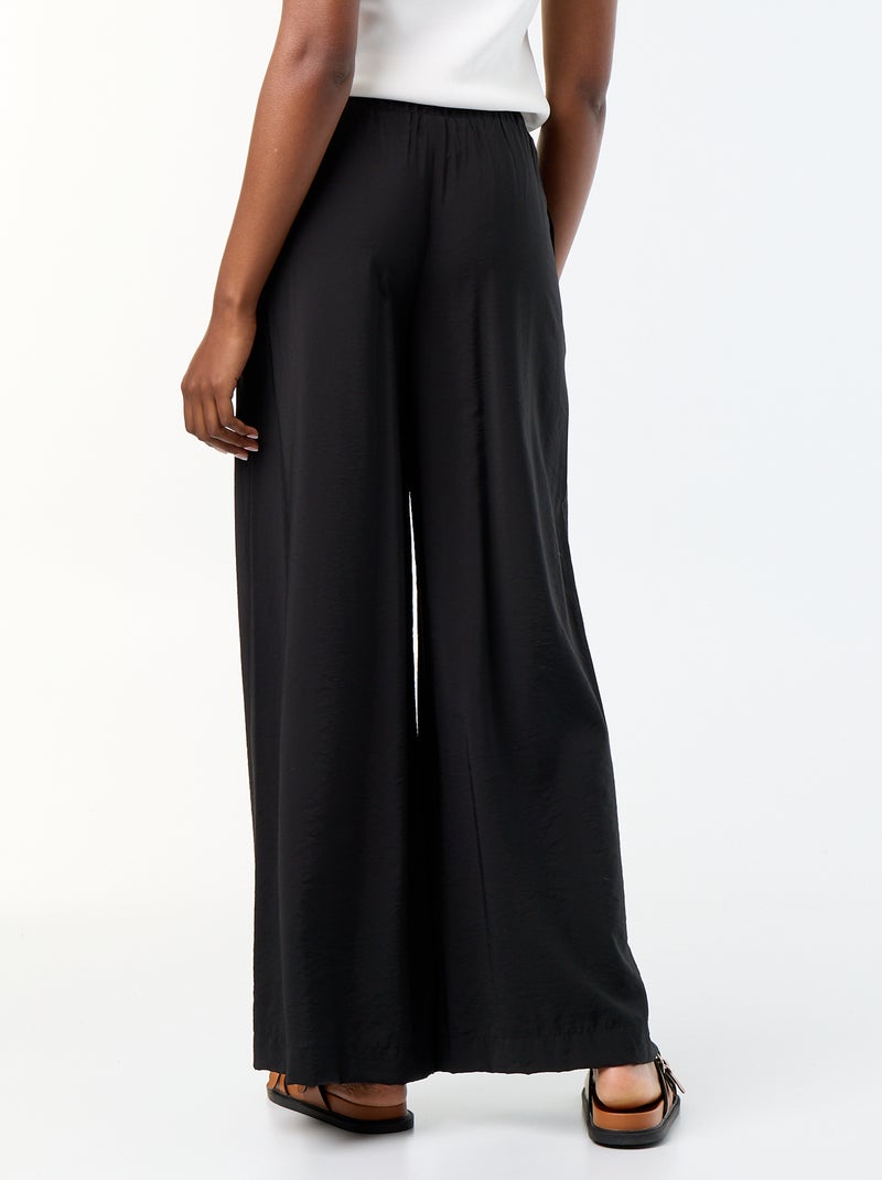 Pantalon large avec 2 poches Noir - Kiabi