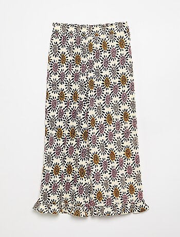 Pantalon large avec bas volantés