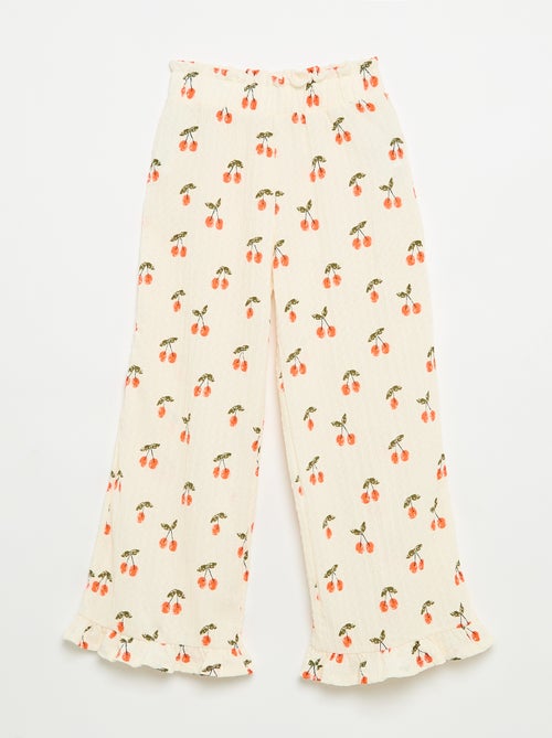 Pantalon large avec bas volantés - Kiabi Pantalon large avec bas volantés - Kiabi