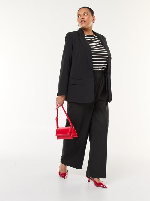 Pantalon large avec boucle dorée - Kiabi