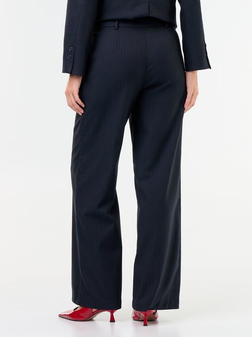 Pantalon large avec boutons dorés - Kiabi