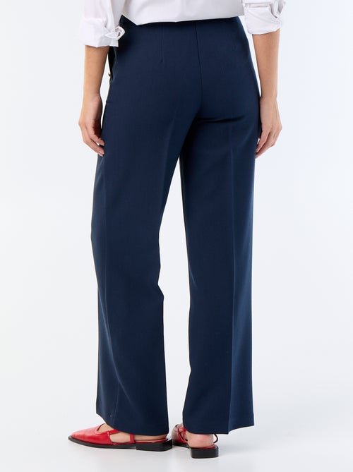Pantalon large avec boutons dorés fantaisies sur les poches - Kiabi