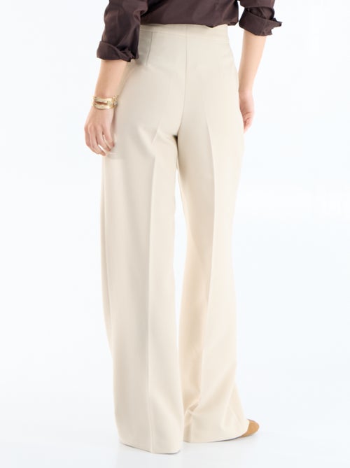 Pantalon large avec boutons dorés fantaisies sur les poches - Kiabi