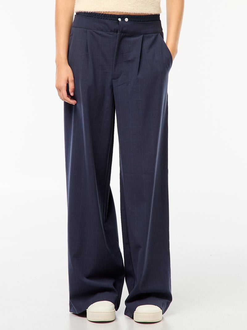 Pantalon large avec boxer à la taille Bleu - Kiabi