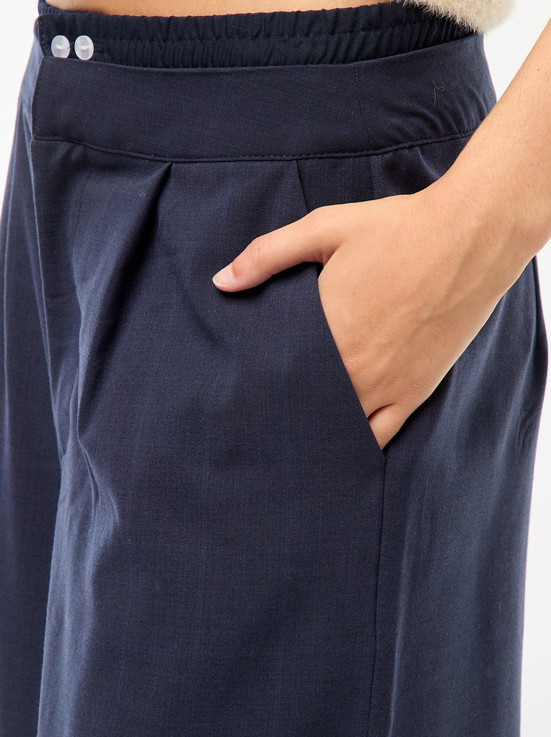 Pantalon large avec boxer à la taille Bleu - Kiabi
