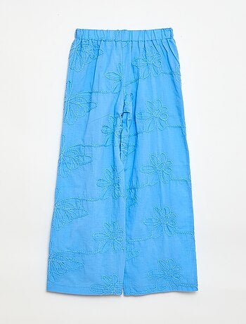 Pantalon large avec broderies