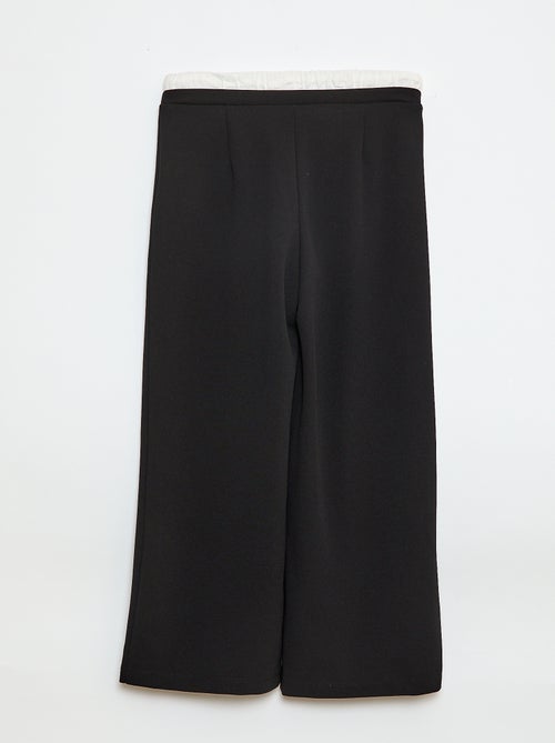 Pantalon large avec effet 2 en 1 avec style caleçon - Kiabi